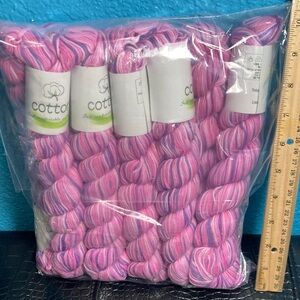 10 NWT 100% Cotton Variegated Hanks in Color: Wild Orchid ~50g each